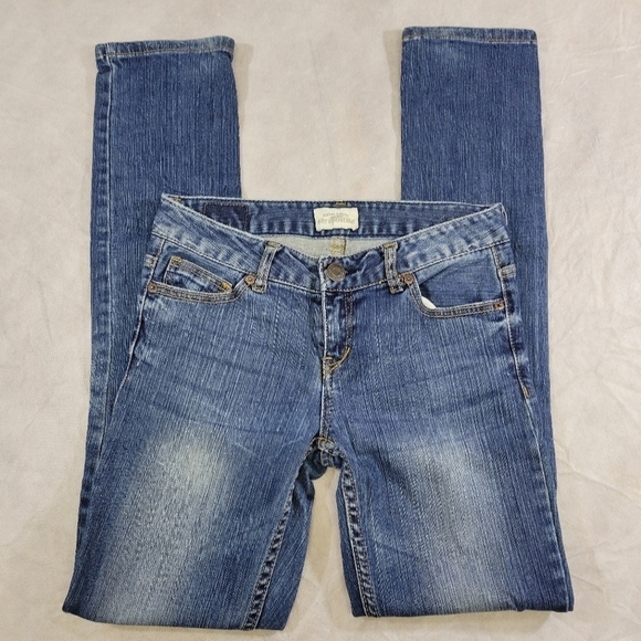 AEROPOSTALE Womens Ultra Skinny Blue Jeans Size 1/2 Regular - Picture 6 of 10